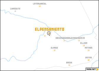 map of El Pensamiento