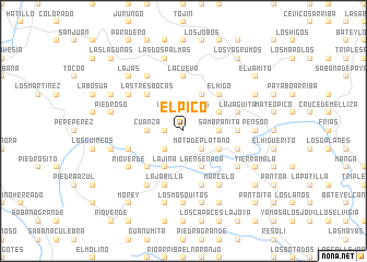 map of El Pico