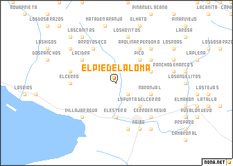 map of El Pie de la Loma