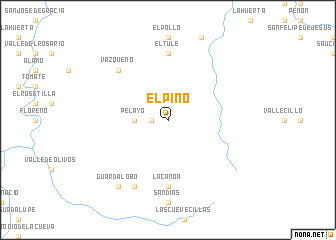 map of El Pino