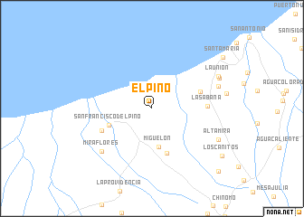 map of El Pino