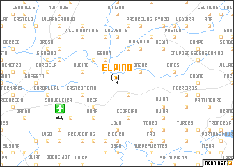 map of El Pino