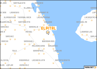 map of El Pital