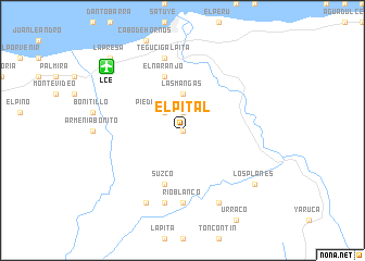 map of El Pital