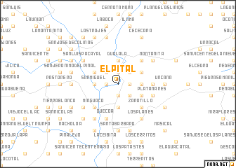 map of El Pital