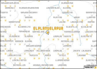 map of El Plan de la Púa