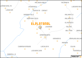 map of El Platanal