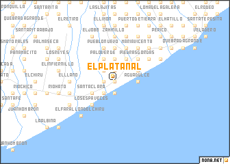 map of El Platanal