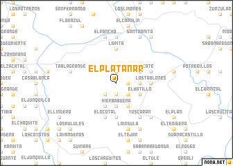 map of El Platanar