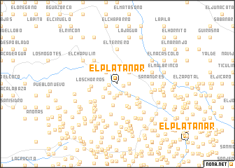 map of El Platanar