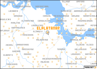 map of El Platanar