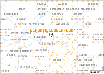 map of El Portillo de la Flor