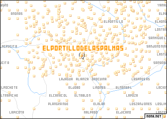 map of El Portillo de las Palmas