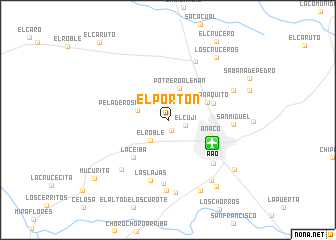 map of El Portón