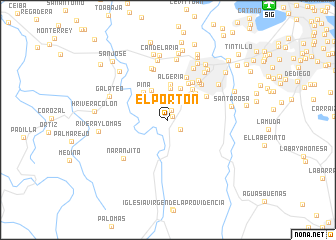 map of El Porton