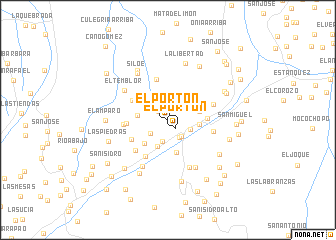 map of El Portón