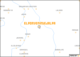map of El Porvenir de Jalpa