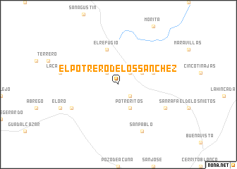 map of El Potrero de los Sánchez