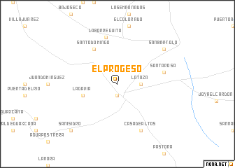 map of El Progeso