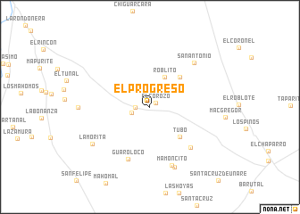 map of El Progreso