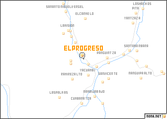 map of El Progreso