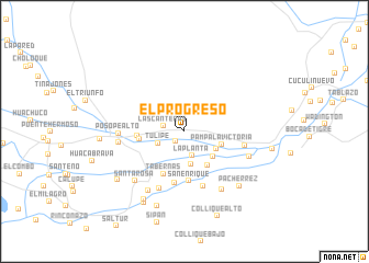 map of El Progreso