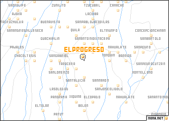 map of El Progreso