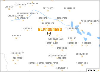 map of El Progreso