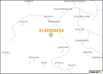 map of El Progreso