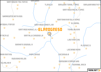 map of El Progreso