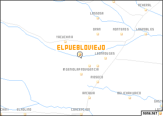 map of El Pueblo Viejo