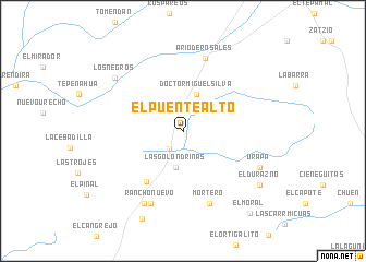 map of El Puente Alto