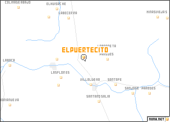 map of El Puertecito