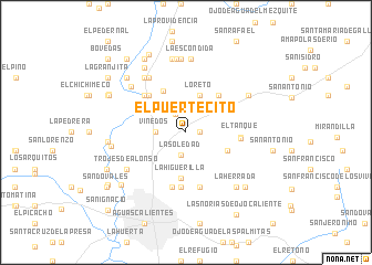 map of El Puertecito