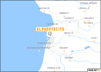 map of El Puertecito