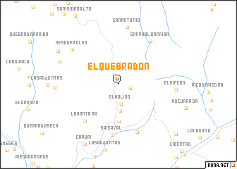 map of El Quebradón