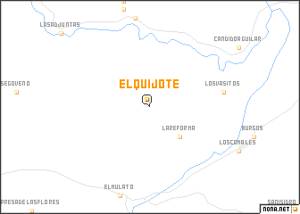 map of El Quijote