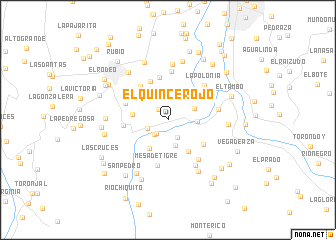 map of El Quince Rojo