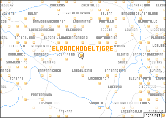 map of El Rancho del Tigre