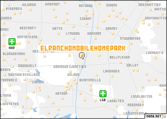 map of El Rancho Mobile Home Park