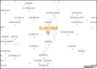 map of El Recodo