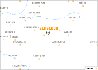 map of El Recodo