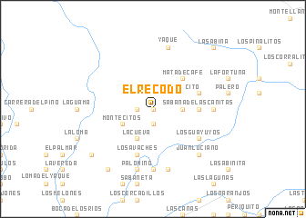 map of El Recodo