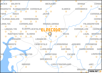 map of El Recodo
