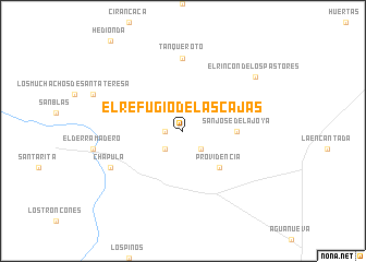 map of El Refugio de las Cajas