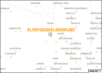 map of El Refugio de las Monjas