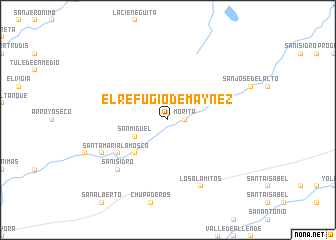 map of El Refugio de Máynez