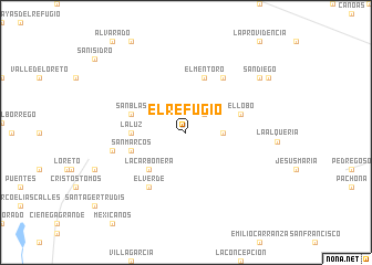 map of El Refugio