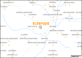 map of El Refugio