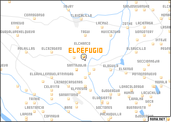 map of El Refugio